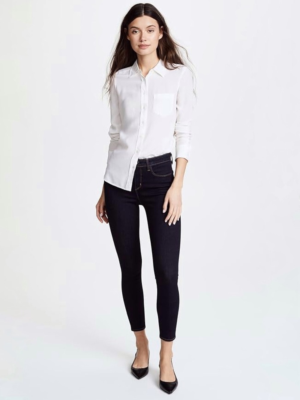 L'AGENCE Margot Midnight Dark Blue High Rise Skinny Ankle Jeans, Size 25